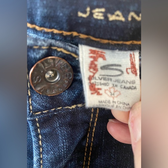 Silver Jeans Aiko Slim Bootcut Men's Stretch Medium wash denim distressed - Picture 4 of 11